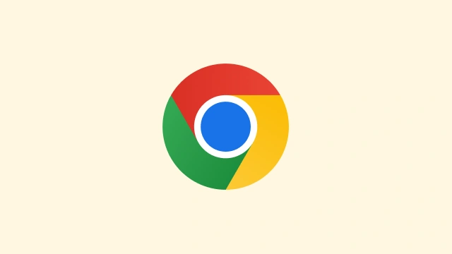 شعار كرة Chrome على خلفية صفراء